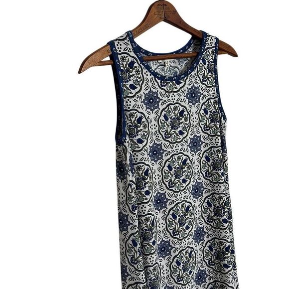Max Studio Floral Sleeveless Sheath Dress Blue White Size XS - Picture 2 of 9